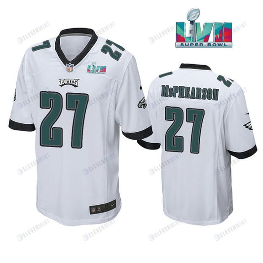 Zech McPhearson 27 Philadelphia Eagles Super Bowl LVII Game Player Men Jersey - White